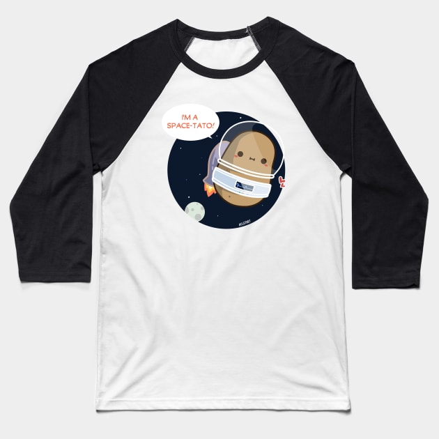 Cute Space Potato Baseball T-Shirt by clgtart